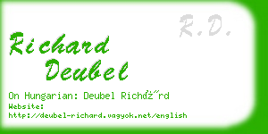 richard deubel business card